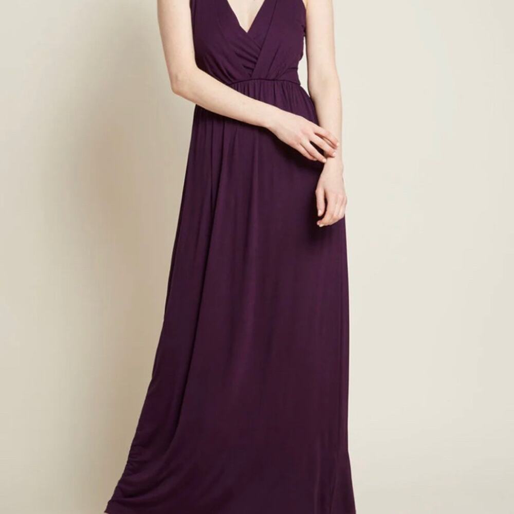 ModCloth Eggplant Purple V.I.Piqued Dress